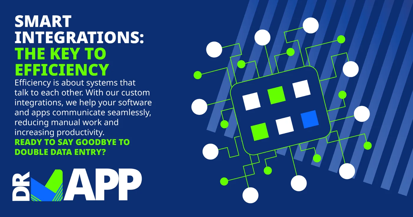 Doctor App social media graphic about smart integrations
