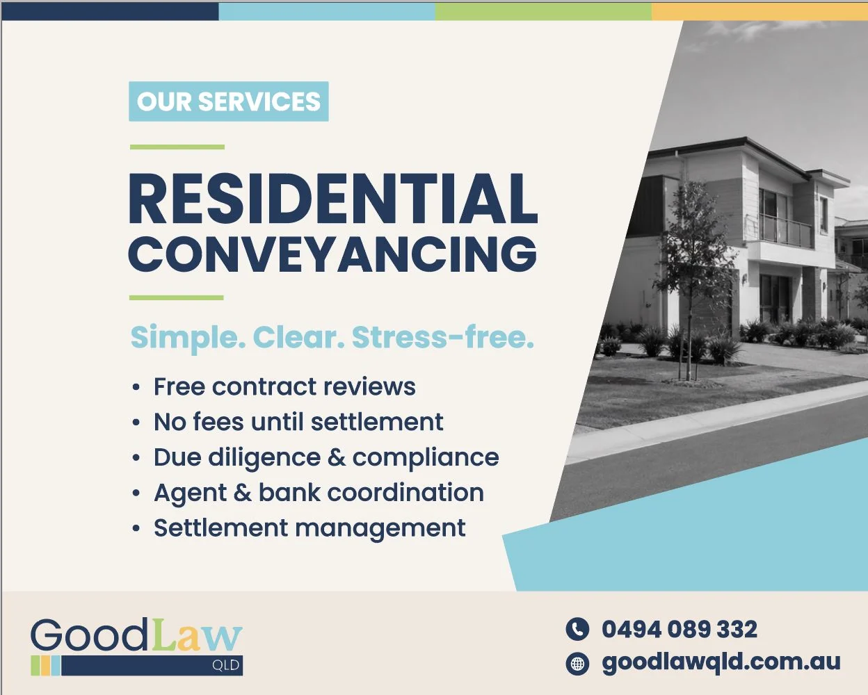 Good Law QLD residential conveyancing social media graphic
