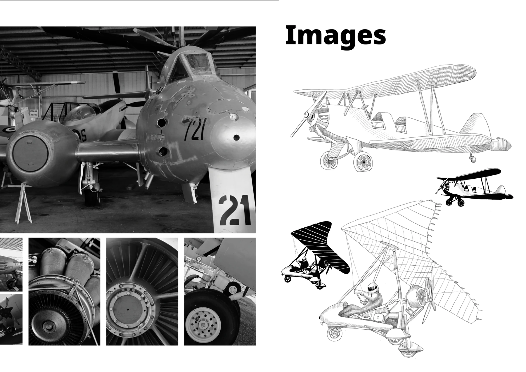Aviation photography and custom hand-drawn aircraft illustrations